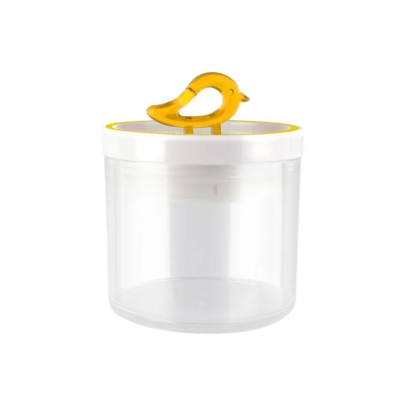 Bestseller Przezroczysty pojemnik z żółtym detalem Vialli Design Livio, 0,4 l Bonami