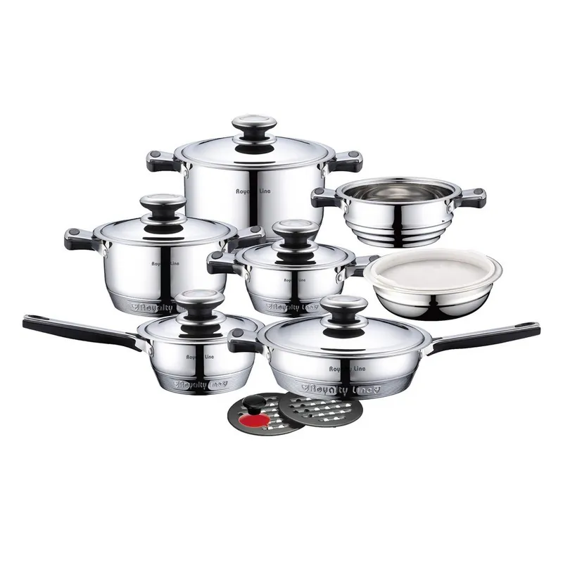 16-częściowy zestaw garnków i patelni ze stali nierdzewnej Cookware Bonami Kup teraz