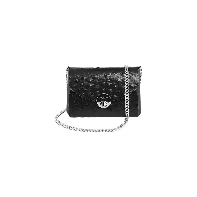 Tylko do końca tygodnia Kopertówka Pochette Ostrich Black Bonami