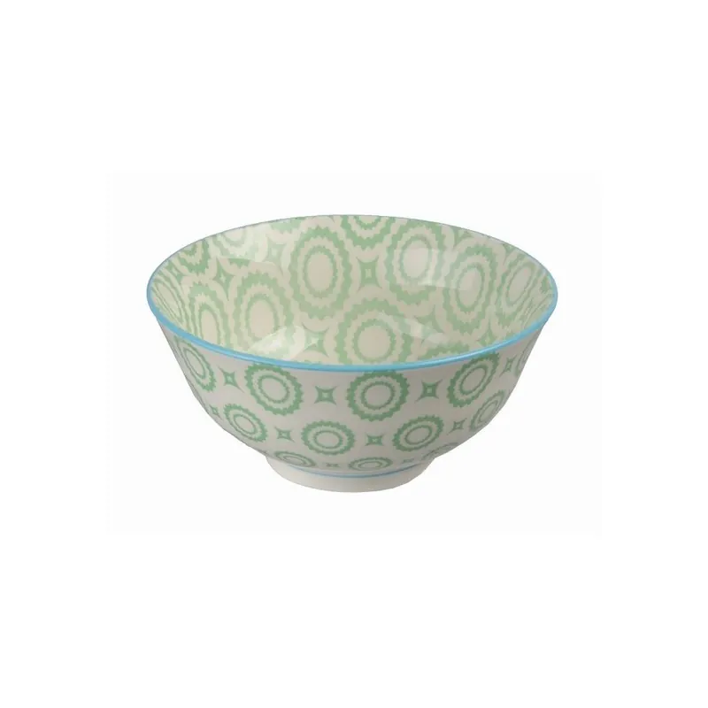 Porcelanowa miska Tayo Green Flowers, 15,5 cm Bonami Do wyczerpania zapasów