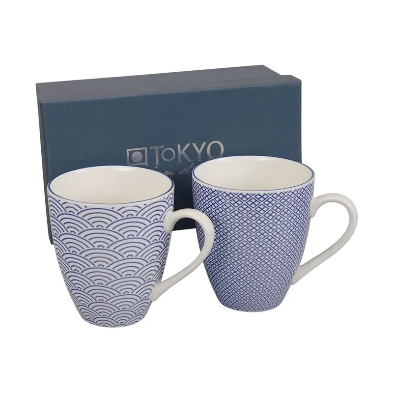 Kubki Nippon Blue Wave & Squares, 2 szt. Bonami Kup online