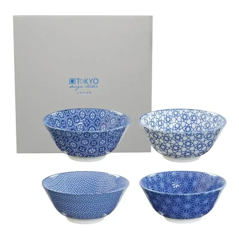 Tylko do końca tygodnia Zestaw misek Tayo Nippon Blue, 15,2x6,7 cm, 4 szt. Bonami