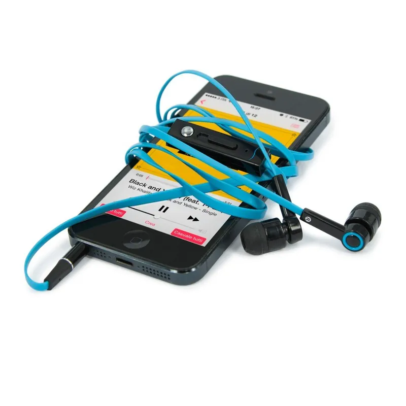 Hit cenowy Słuchawki z mikrofonem hi-Earphones, niebieskie Bonami