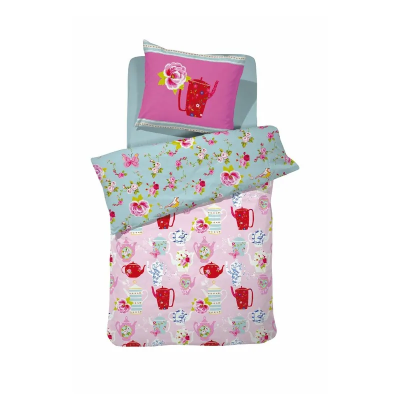 Bawełniana pościel jednoosobowa Damai Teodora Pink, 200x140 cm Bonami Cena promocyjna