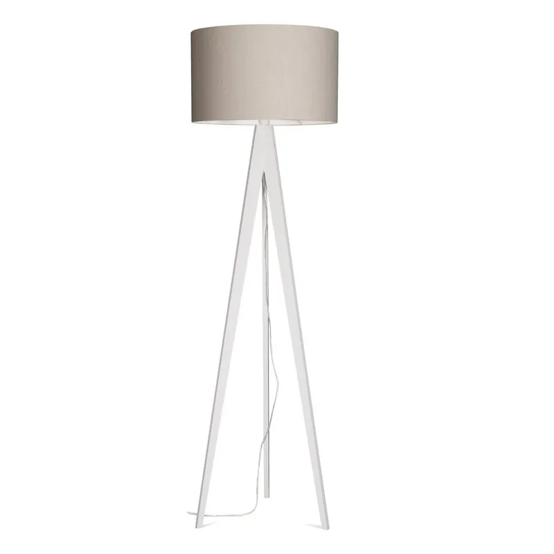 Darmowy zwrot Lampa stojąca Artist Grey Linnen/White, 125x42 cm Bonami