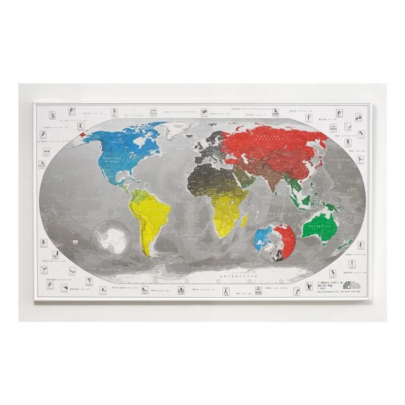 Mapa świata The Future Mapping Company Commemorative World Map w przezroczystym etui, 101x59 cm Bonami Do wyczerpania zapasów