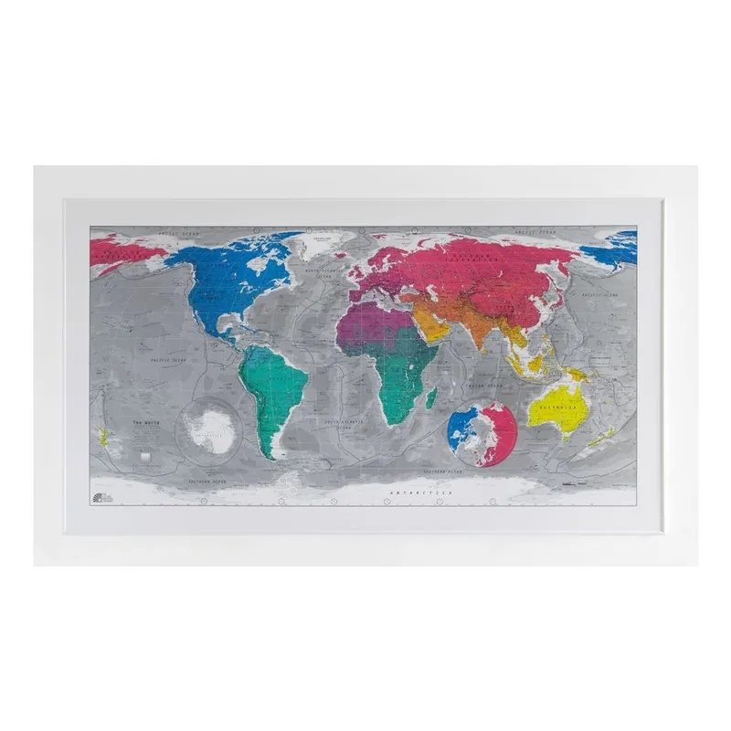Hit cenowy Mapa świata The Future Mapping Company Colour World Map, 130x72 cm Bonami