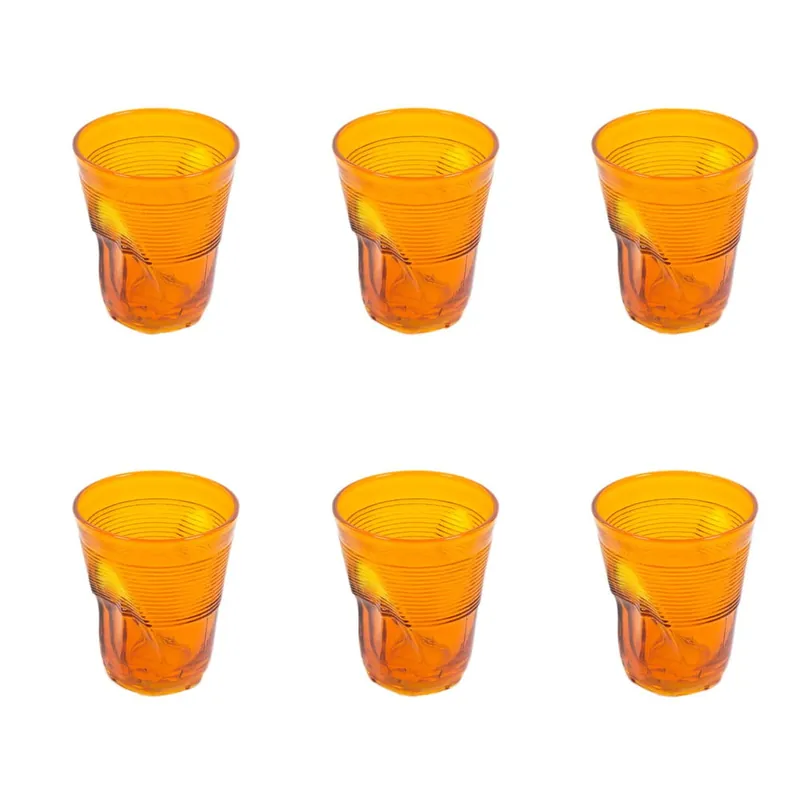 Bezpieczna płatność Komplet 6 szklanek Kaleidoskop 360 ml, pomarańczowy Bonami