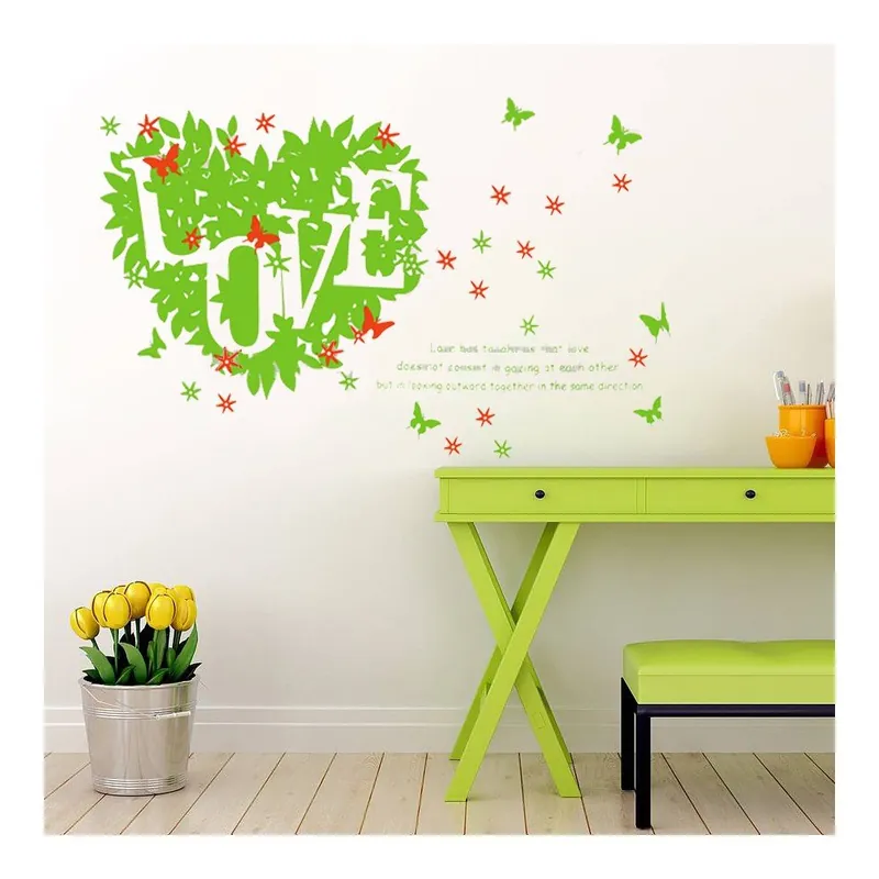 Łatwy zwrot Naklejka ścienna Green Love, 60x90 cm Bonami