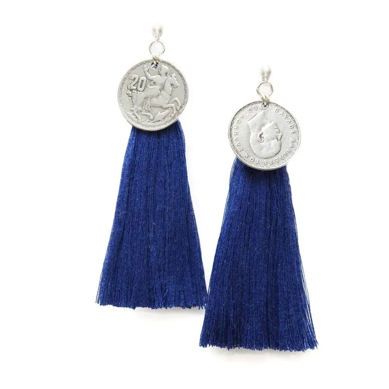 Wybór klientów Kolczyki Nairobi Large Silver Royal Blue Bonami