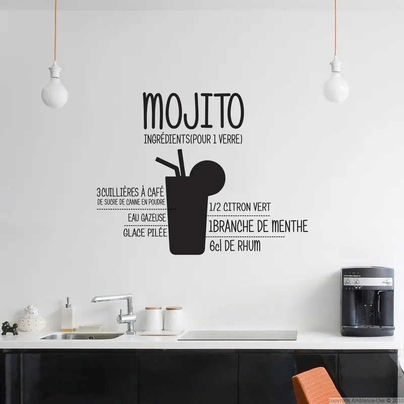 Premium Naklejka Cocktail Mojito, 55x55 cm Bonami