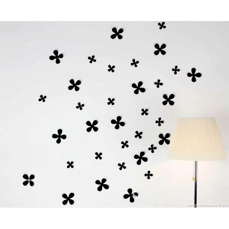 Najlepsza cena Naklejka Black Flowers Bonami