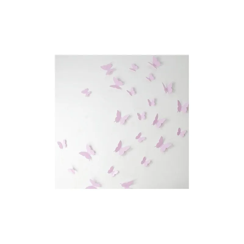 Zestaw 12 różowych naklejek 3D Ambiance Pink Butterflies Bonami Łatwy zwrot
