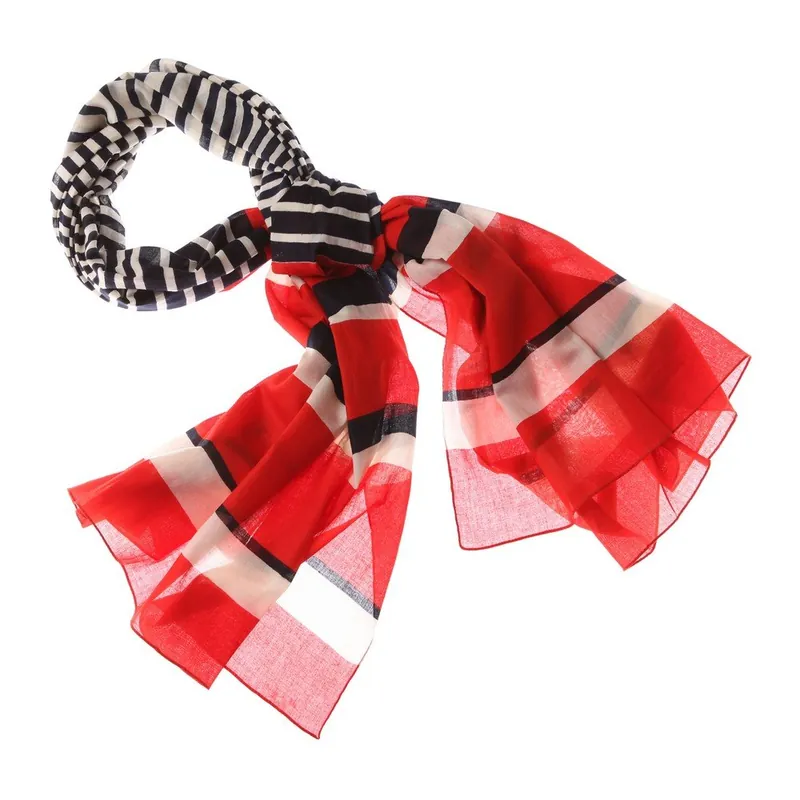 Szalik Nautical Stripe Red, 180x50 cm Bonami Wysoka jakość