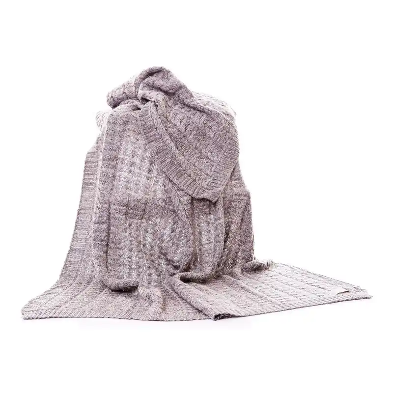 Szybka dostawa Koc Twist Grey, 150x125 cm Bonami