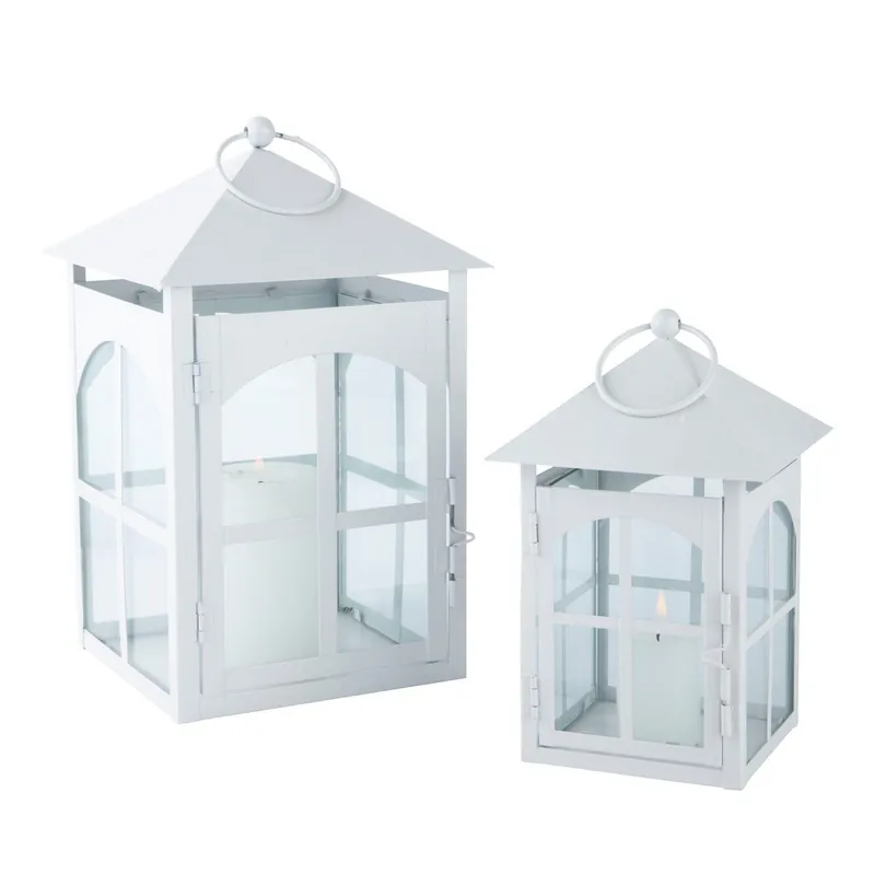 Obniżka ceny Zestaw 2 latarni Zone White, 28 cm Bonami