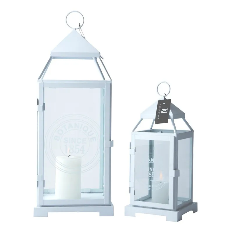 Zestaw 2 latarni Metal White Bonami Taniej