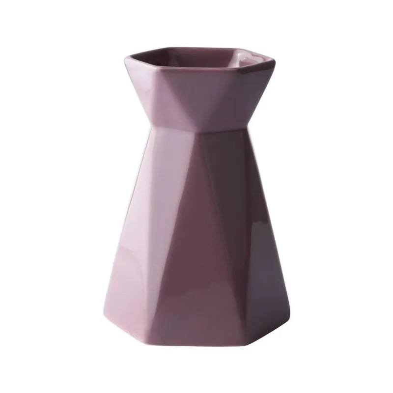 Szybka dostawa Wazon Geometric Plum,18x12 cm Bonami