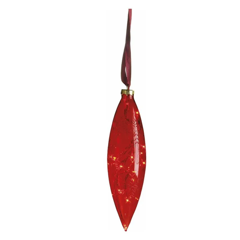 Świecąca dekoracja Vesta Drop Red, 25 cm Bonami Super okazja