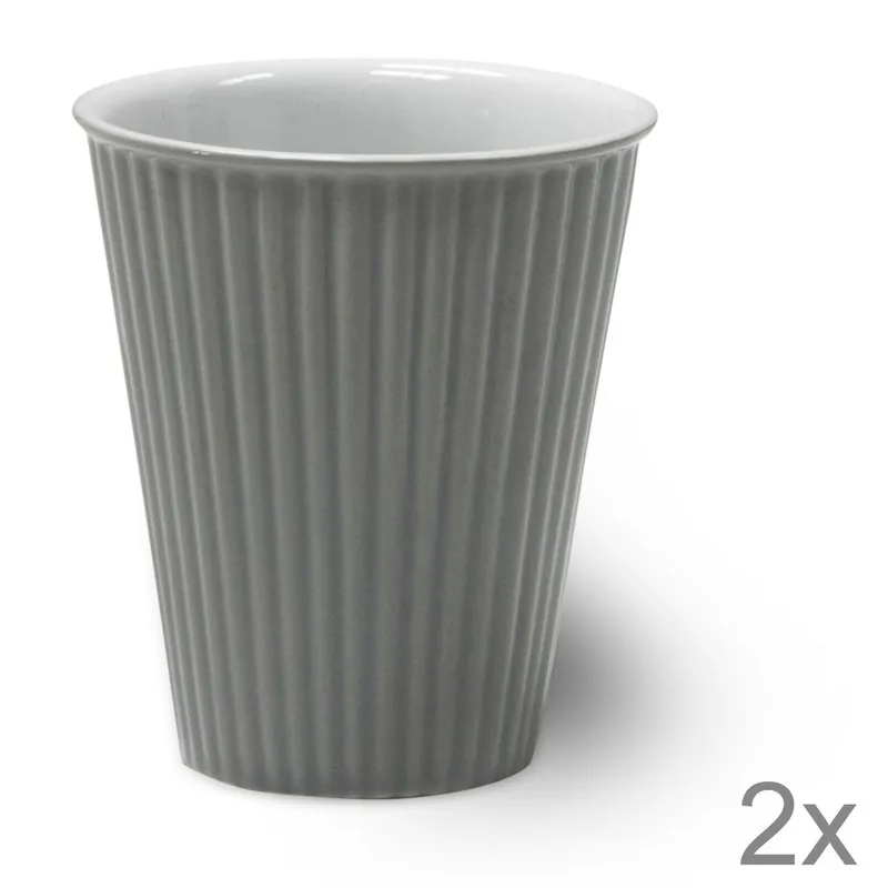 Ostatnia szansa Zestaw 2 filiżanek ceramicznych Latte Fint, 10 cm Bonami