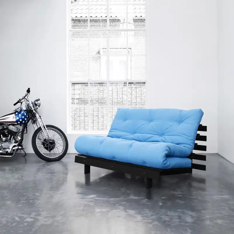 Sofa rozkładana Karup Roots Wenge/Horizon Blue Bonami Hit sprzedaży