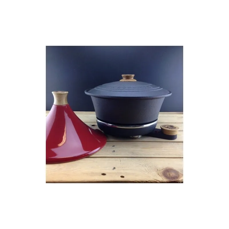 Bestseller Żeliwny garnek do powolnego gotowania Netherton Foundry + tadżin, czerwony Bonami