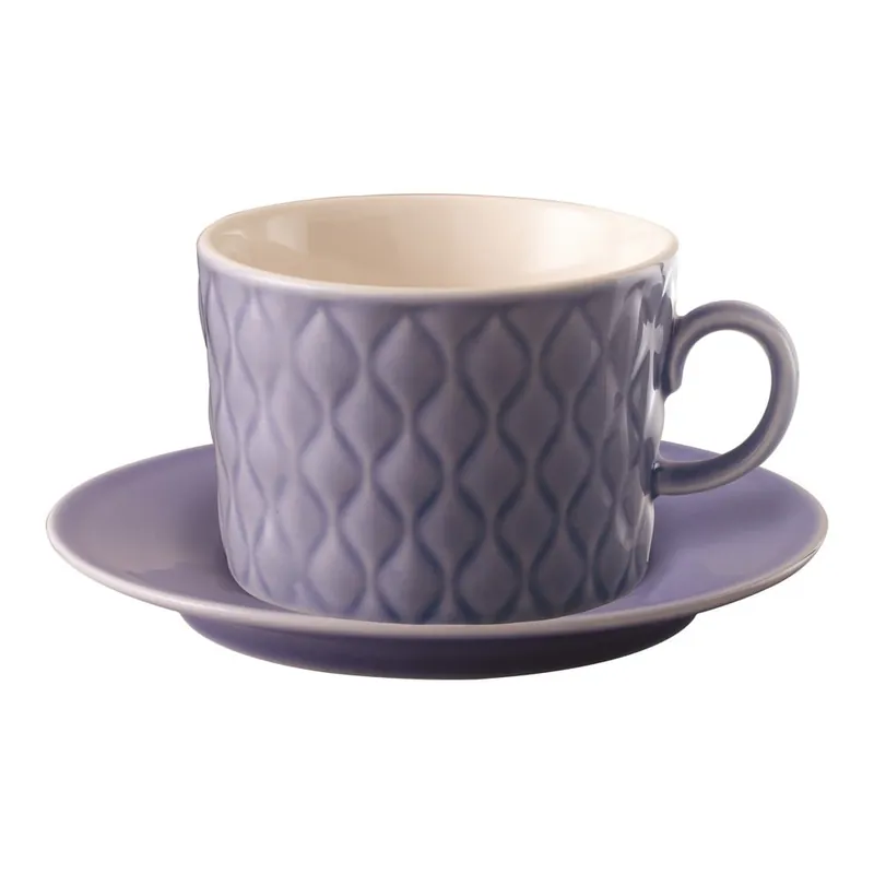 Filiżanka z podstawką Weave Indigo Bonami Oferta limitowana