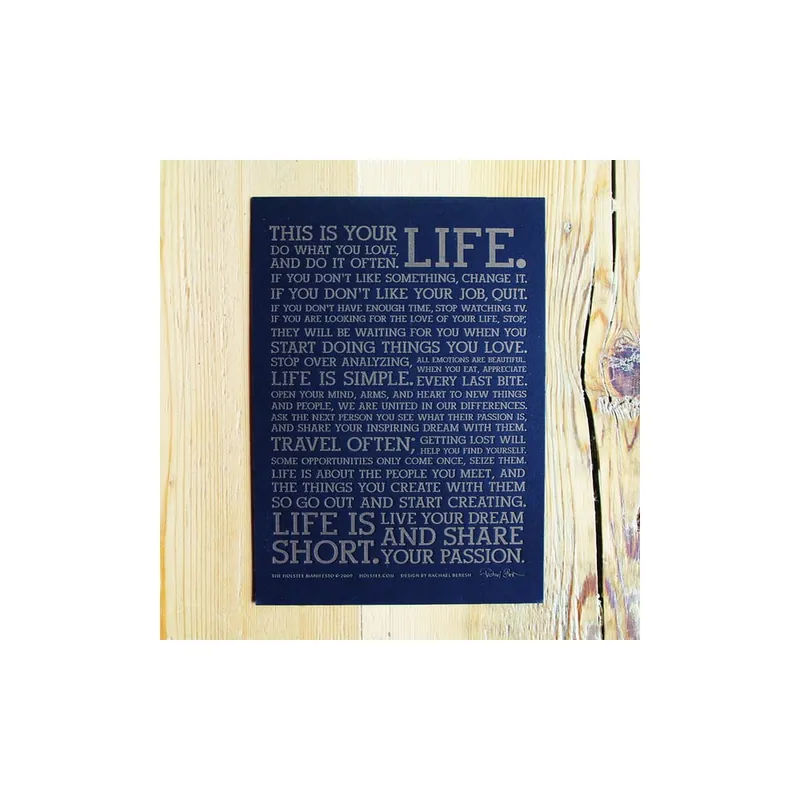 Plakat White Manifesto 13x18 cm, bronze on black Bonami Oferta