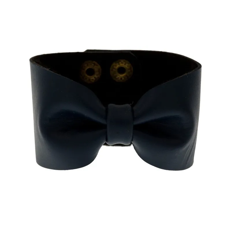 Nowość Bransoletka Leather Bow Navy Blue Bonami