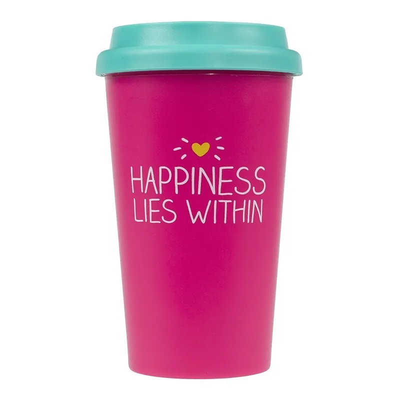 Ostatnie sztuki Kubek podróżny Happy Jackson Happiness, 400 ml Bonami