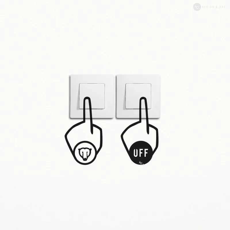 Dostępne od ręki Naklejka Switch Off Button Bonami
