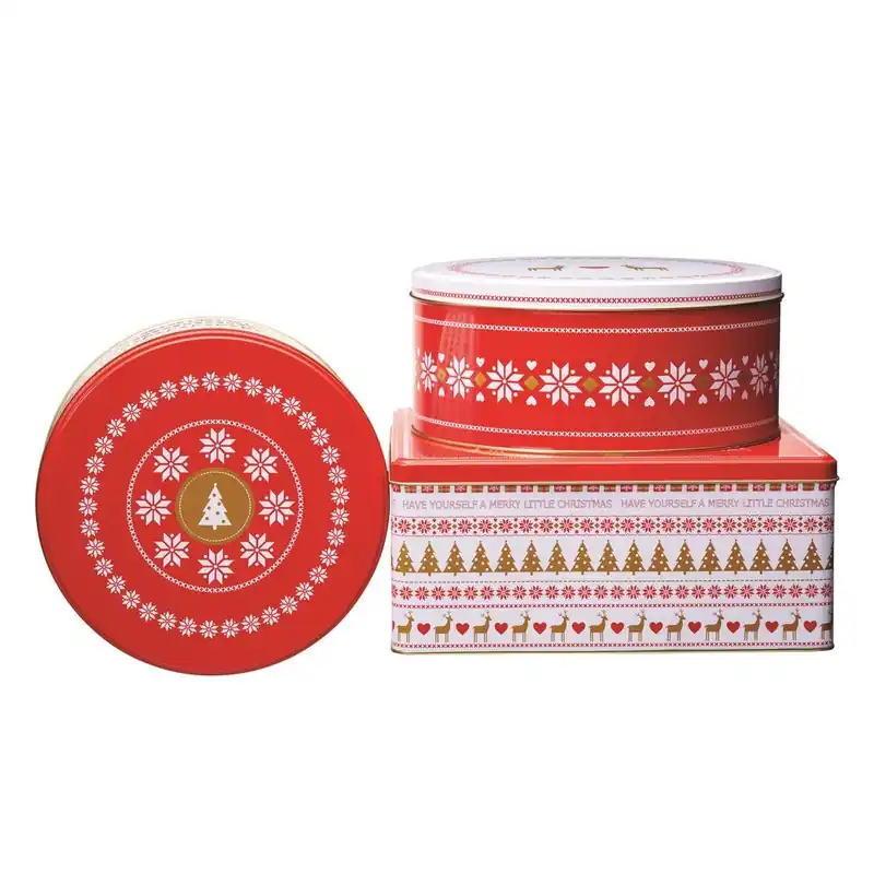 Bestseller Komplet 3 blaszanych pudełek Merry Little Christmas Bonami