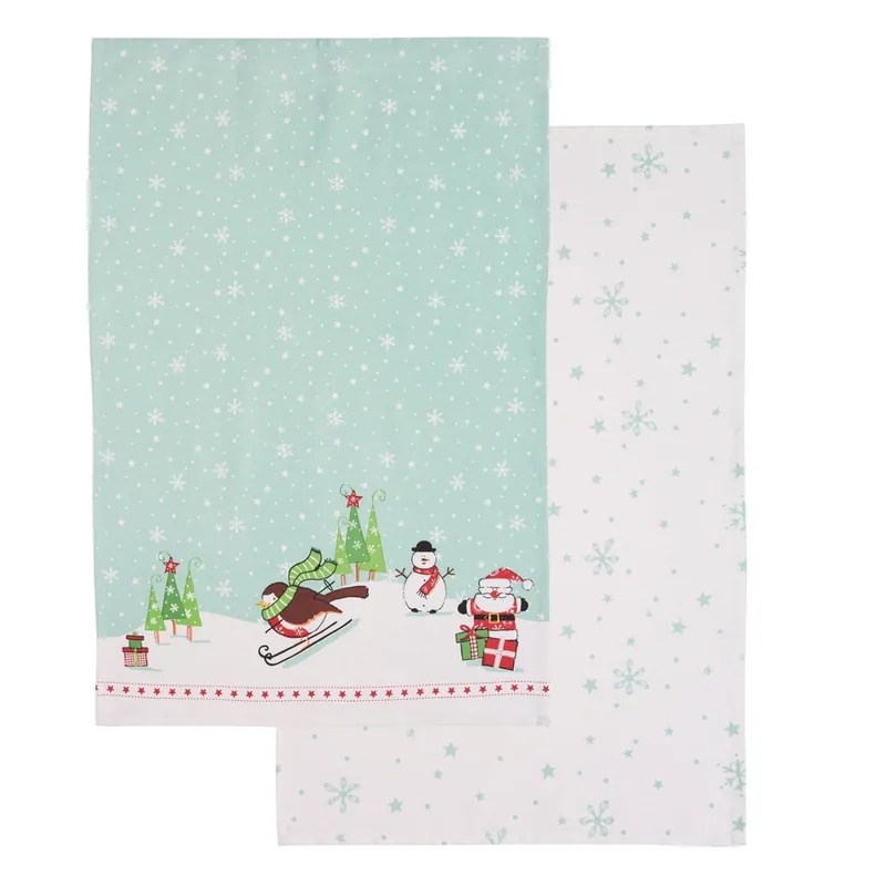 Do wyczerpania zapasów Komplet 2 ściereczek Santa and Friends Bonami