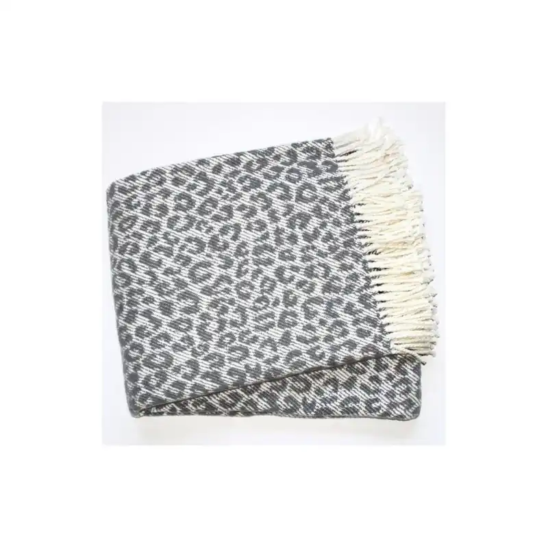 Koc Leopard Dark Grey, 140x180 cm Bonami Ekspresowa dostawa