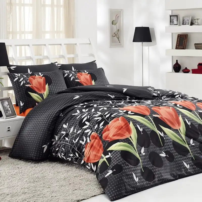 Komplet pościeli z prześcieradłem Black Tulip, 200x220 cm Bonami Zamów dziś