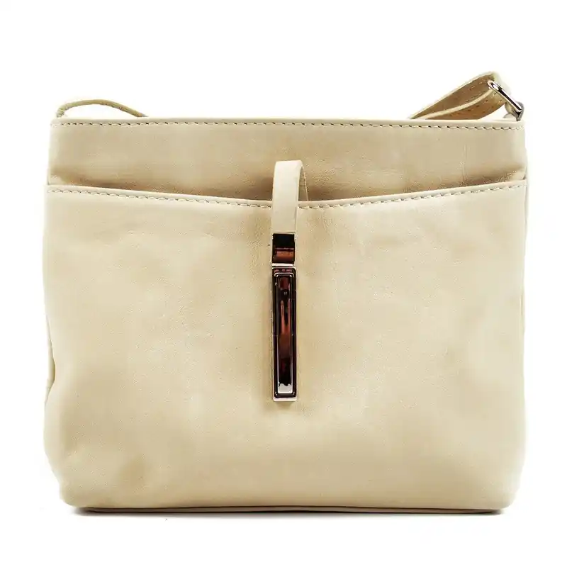Oferta czasowa Skórzana torebka Roberta M. 241 Beige Bonami