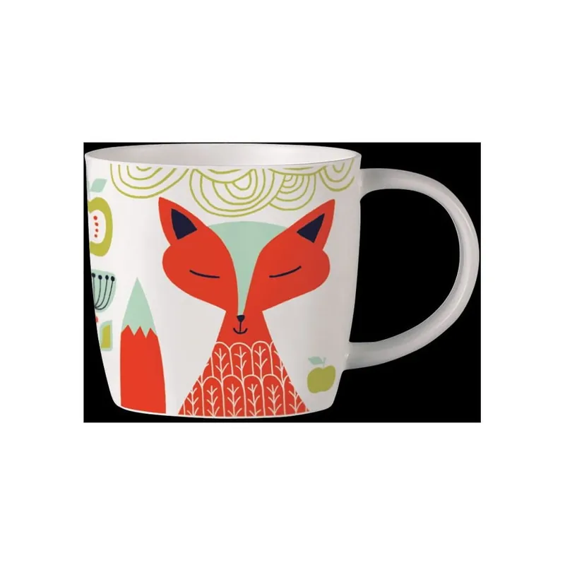 Bezpieczna płatność Kubek z angielskiej porcelany Folkland Foxy White Bonami