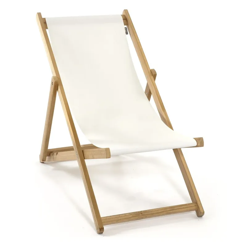 Leżak składany Beach, biały Bonami Wybór klientów