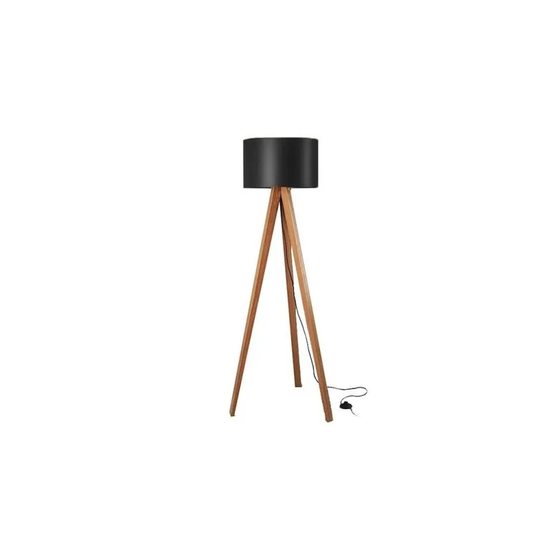 Tylko do końca tygodnia Lampa stojąca Tripod Black/Walnut Bonami
