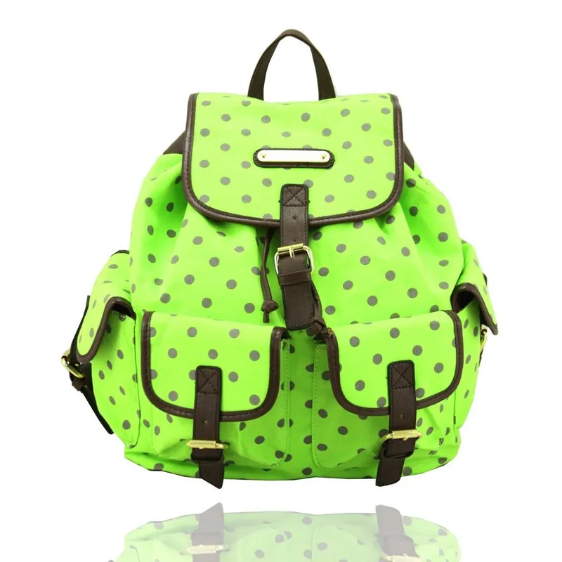 Obniżka ceny Plecak Anna Smith A7082YD Green Polka Dot Bonami