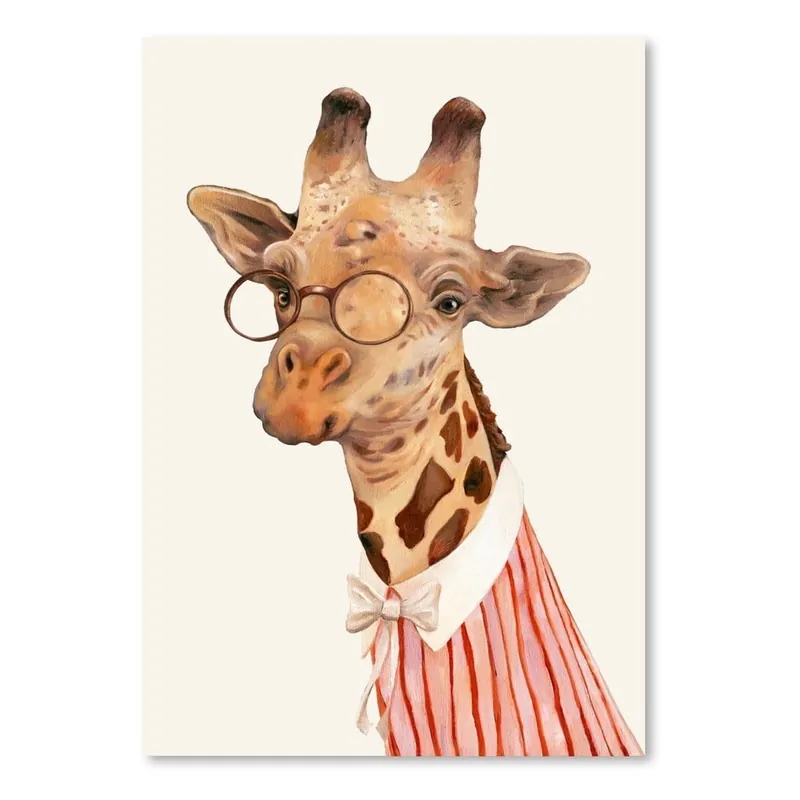 Wyjątkowa oferta Plakat "Ms Giraffe", 30x42 cm Bonami