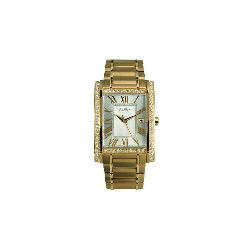 Najlepsza cena Zegarek męski Alfex 5662 Yelllow Gold/Yellow Gold Bonami