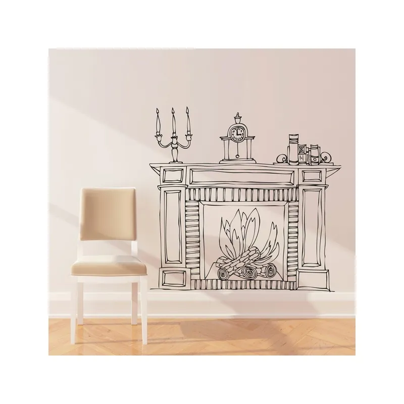Taniej Naklejka Fireplace, 110x114 cm Bonami