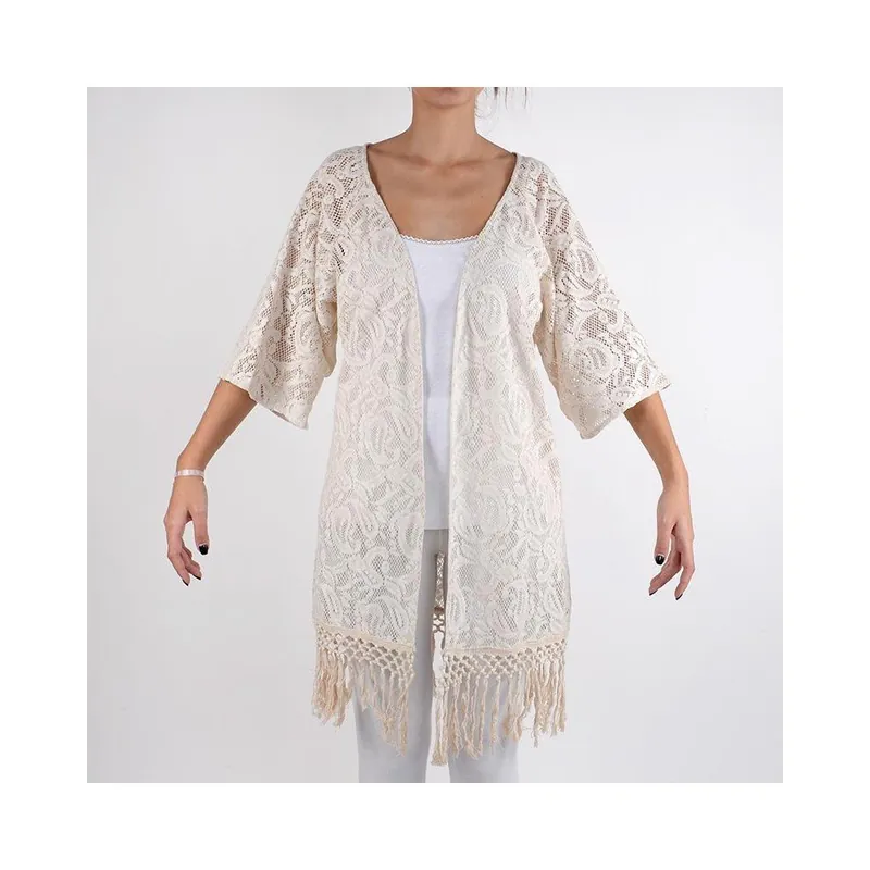 Kimono na plażę BLE Inart, M/L, beżowe Bonami Wyjątkowa oferta
