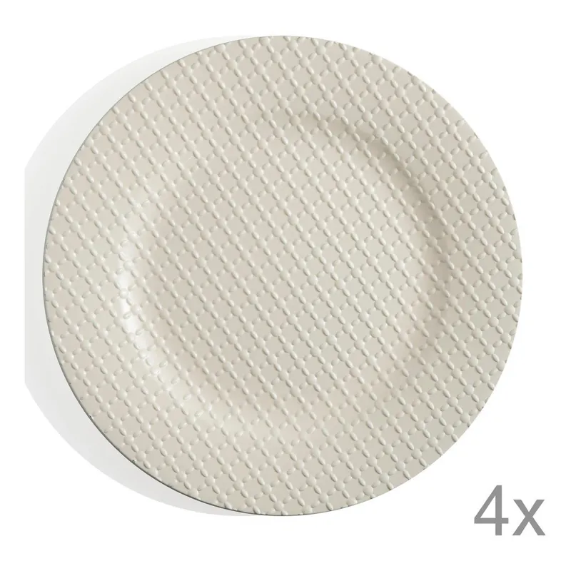 Zestaw 4 talerzy z tworzywa sztucznego Ivory Bonami Cena promocyjna