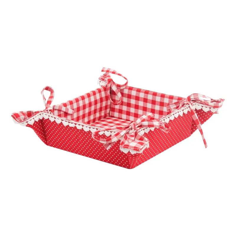 Tylko dziś Koszyk na pieczywo Basic Hearts, czerwony Bonami