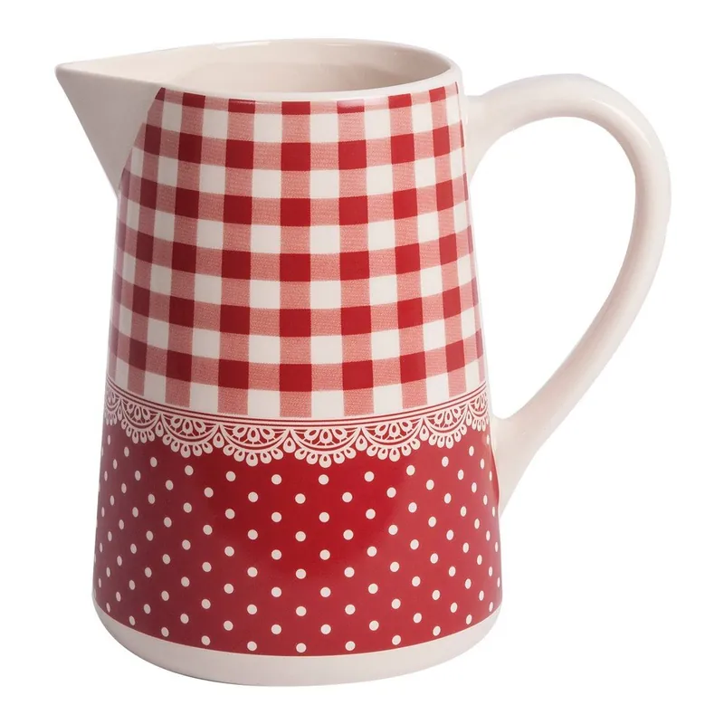 Dzbanek Red Dots&Checks, 19 cm Bonami Szybka wysyłka