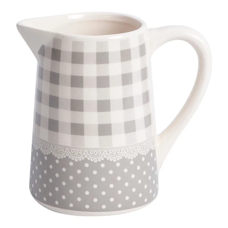 Dzbanek Grey Dots&Checks, 12 cm Bonami Szybka wysyłka
