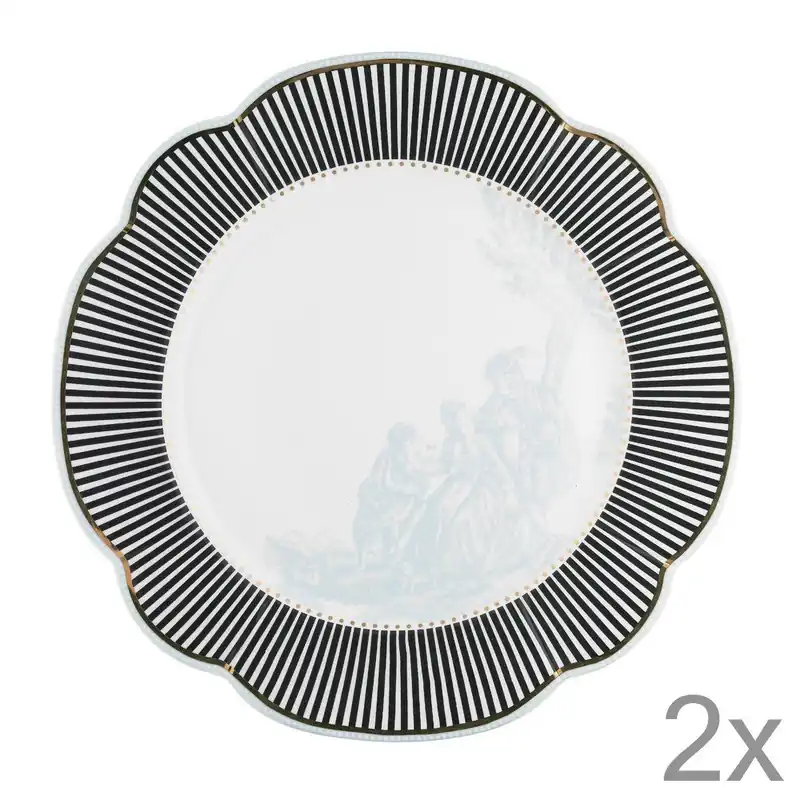 Wyprzedaż Porcelanowy talerz Toile Lisbeth Dahl, 29 cm, 2 szt. Bonami