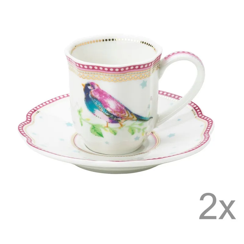 Dodaj do koszyka Porcelanowa filiżanka na espresso ze spodkiem Birdie Lisbeth Dahl, 2 szt. Bonami